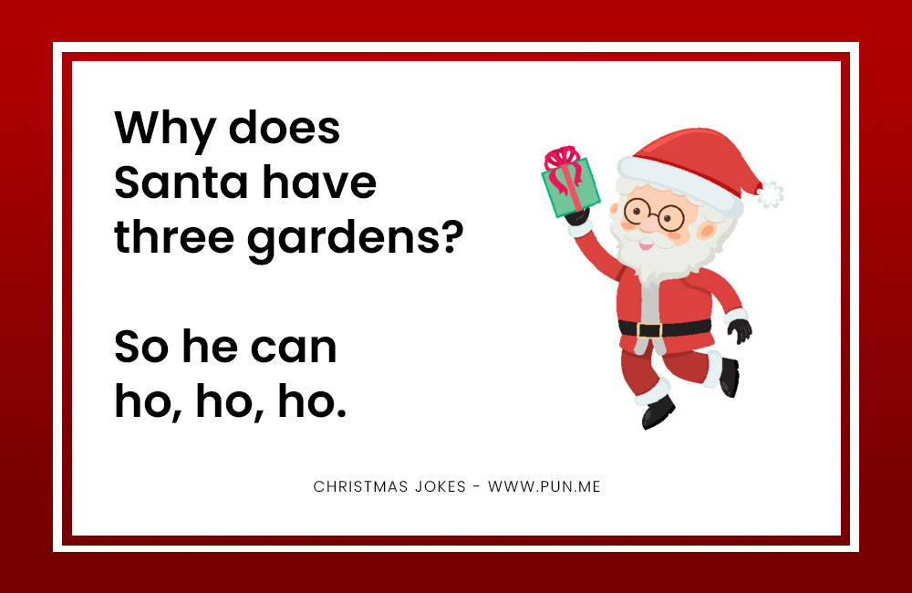 Christmas garden joke