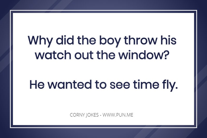 Corny joke example