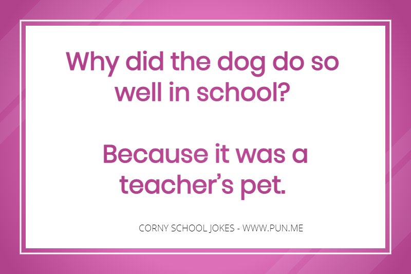 Corny school related joke