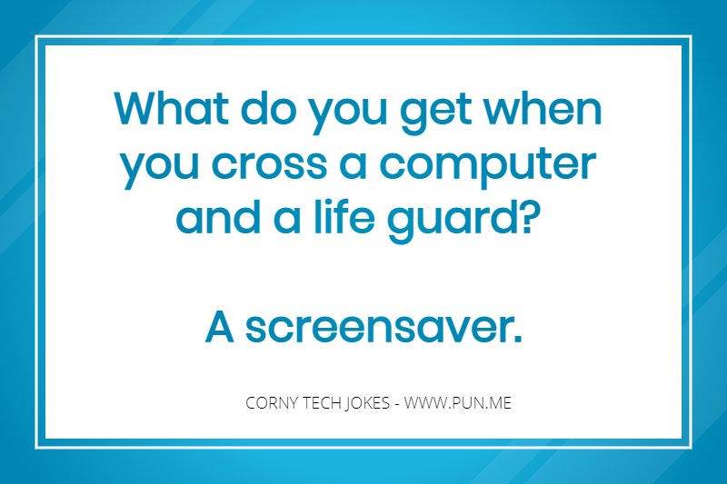 Corny technology joke about a computer