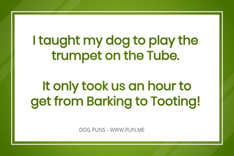 Dog pun about the london underground