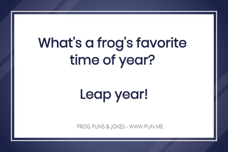 Funny frog related joke