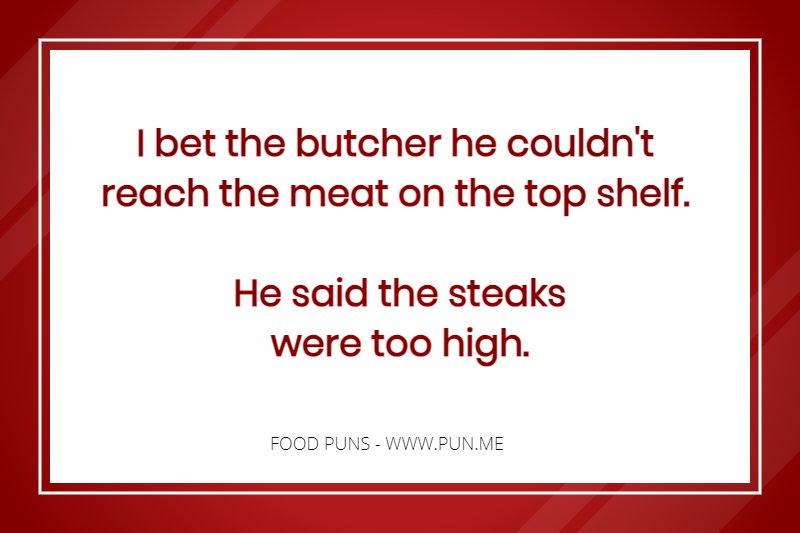 Funny food pun.