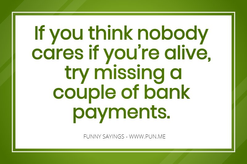 Funny saying about nobody caring