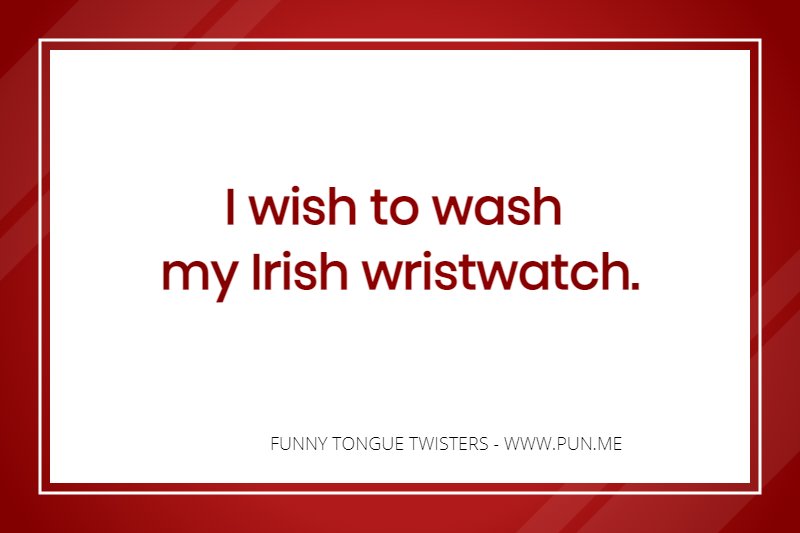 Hard funny tongue twister