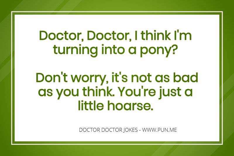 horse related doctor doctor joke
