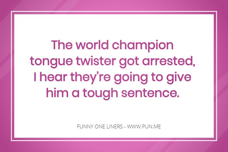 Witty one liner